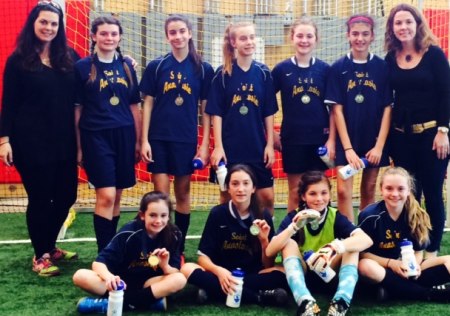 Intermediate girls team with head coach Debbie Doreste and assistant coach Cathleen Conlon