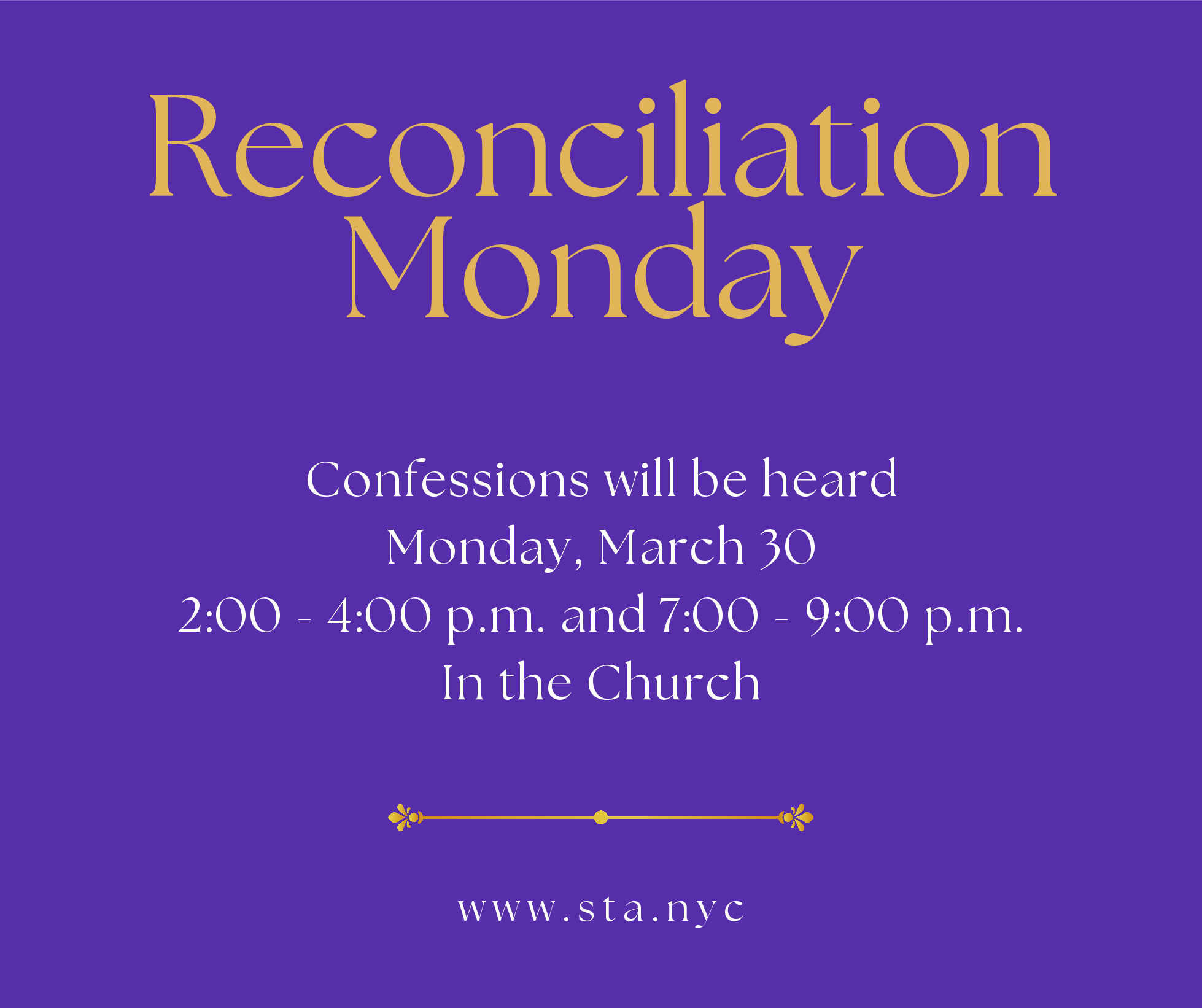 Reconciliation Monday 1 of 1
